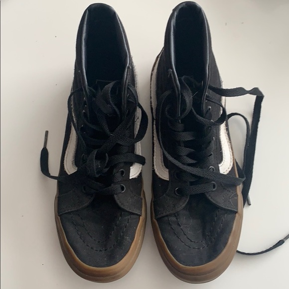 kids black high top vans